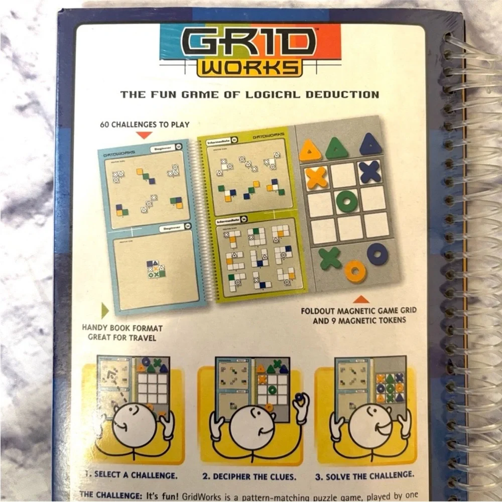 Grid Works by ThinkFun The Fun Game of Logical Deduction Puzzle Game New Sealed
